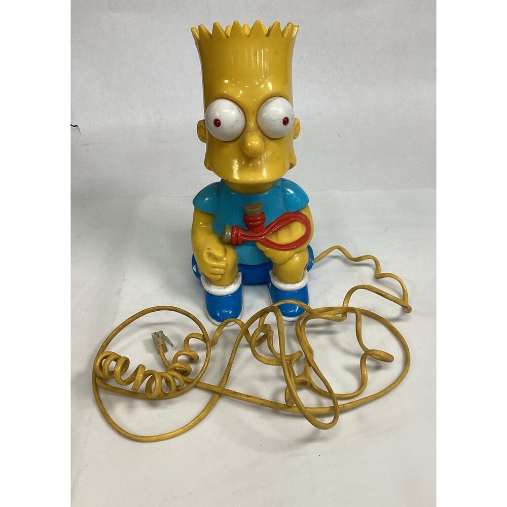 Vintage Bart Simpson Phone Corded Landline 1990 Fox Columbia Telephone Phone